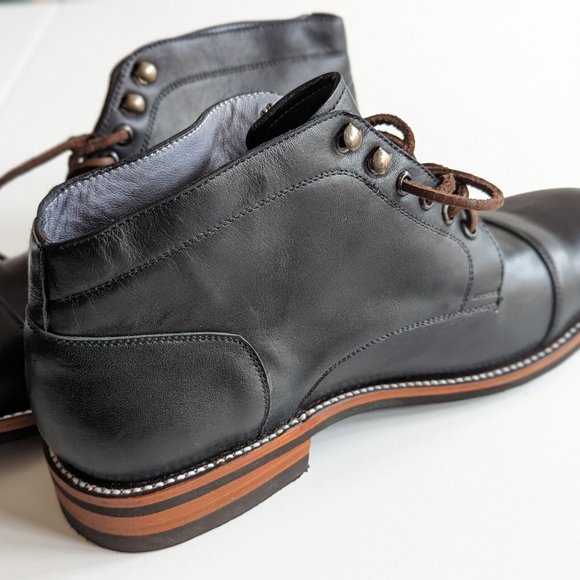 Handmade Miles & Louie Brubeck Short Boot in Black - 10.5M - Picture 7 of 9